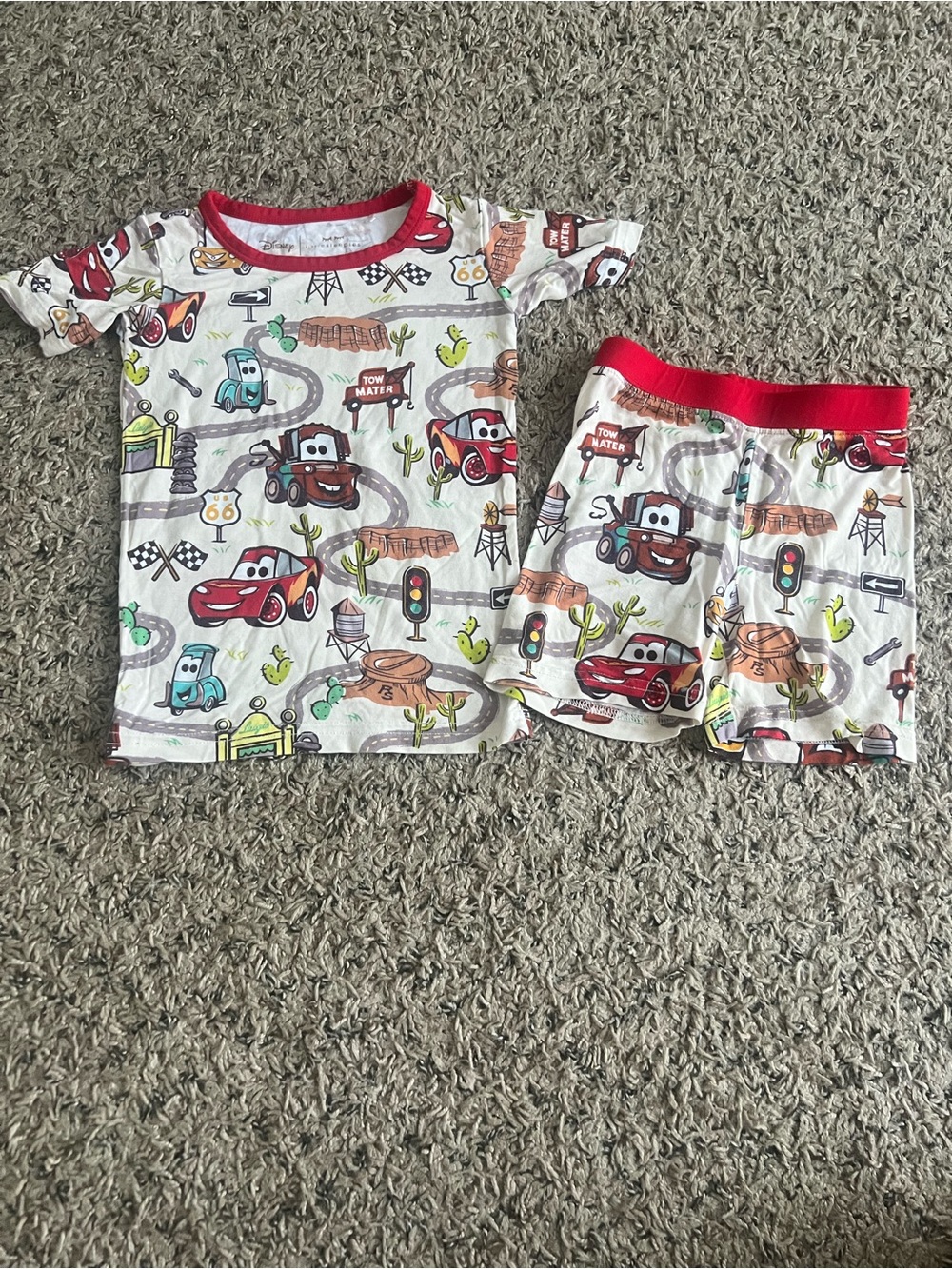 2T Little Sleepies Cars Shorts Pajamas